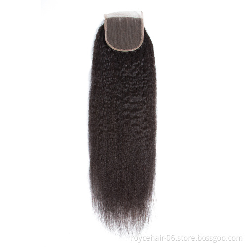 Royce Wholesale Cuticle Aligned Hair Raw Virgin Hair Kinky Straight Bundles with Closure Brazilian Hair Vendors